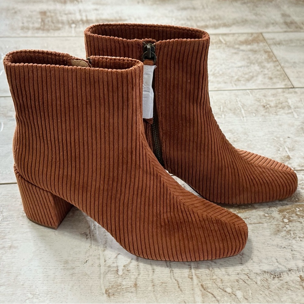 Splendid Heather Whiskey Corduroy High Heel Booties 7.5